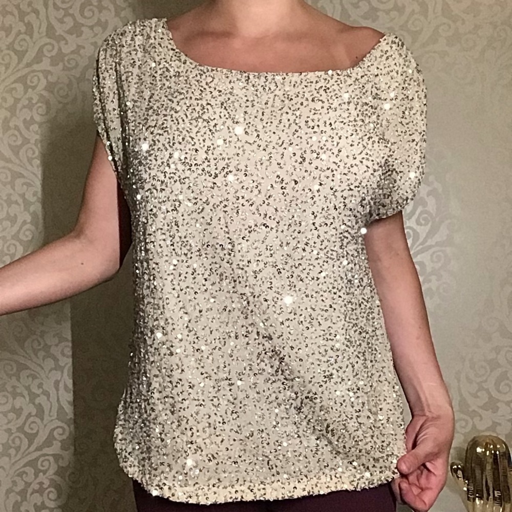 Haute Hippie Beautiful Beaded Top 💕